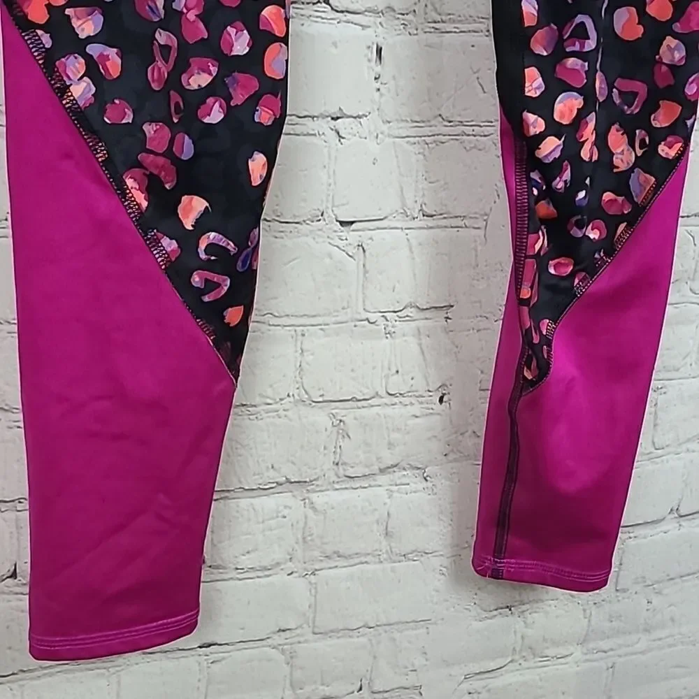 Old Navy Active Girls L 10/12 Pink Dot Legging Quick Dry Workout Yoga Pants